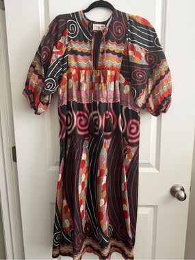Mille Black Multicolor Printed Dress NWT